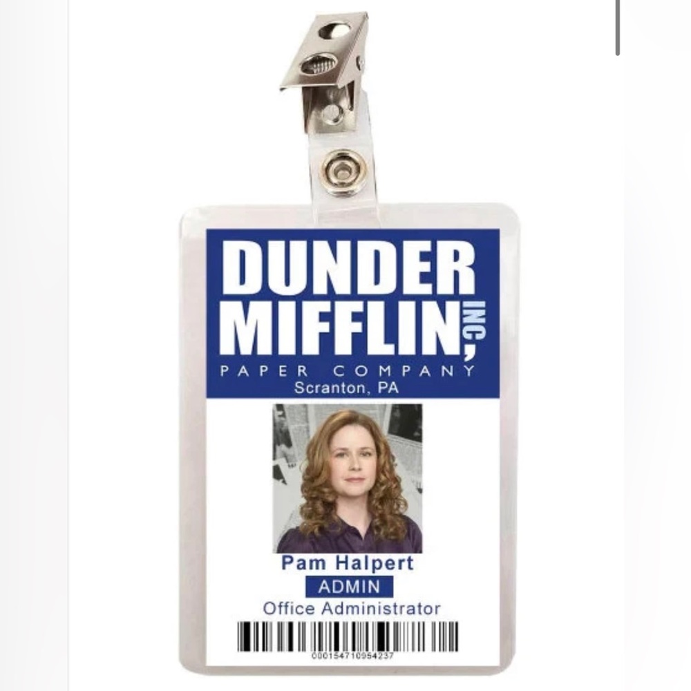 The Office Pam Halpert Dunder Mifflin ID Badge